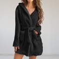 thumbnail image 3 of Women's Warm Fleece Winter Robe Long Plush Bathrobe, 3 of 8