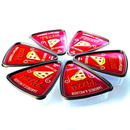 Pizza Slice Container, Tray and Saver, 6 Plastic Packs. The best idea to serve pizza to your
