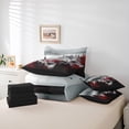 thumbnail image 6 of jejeloiu Mountain Pine Tree 7-Piece Twin Bedding Sets,Rustic Woodland Nature Landscape Bedding Comforter Set,White Red Black Sheet Sets For Men Women,Microfiber Bedroom Decor Reversible, 6 of 8