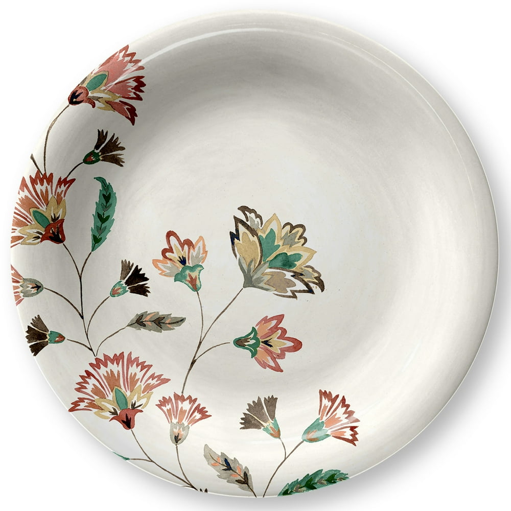Mainstays Outdoor Melamine Floral Dinner Plate, Set of 4 - Walmart.com
