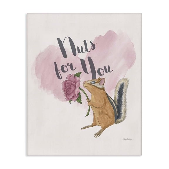 Stupell Industries Cottage I'm Nuts For You Pink Canvas Art, 16 x 20, by Elyse Deneige