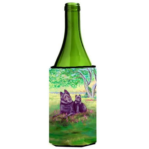 Schipperke And Puppy Wine bottle sleeve Hugger