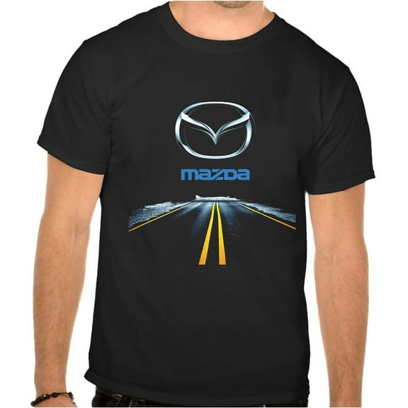 Mazda Autobahn Auto Logo SCHWARZE T-Shirt - 1131