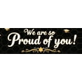 thumbnail image 3 of LUUFILx Congratulations Banner Graduation Party Decoration We Are So Proud of You Backdrop Supplies Gold Black Event Celebration Background Photography Decoration, 3 of 7