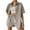 Grey, variant on Short Sets for Women Waffle Knit Loose Fit Short Sleeve Button Down Collared Shirt and Shorts 2 Piece Matching Set