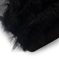 thumbnail image 2 of Pillow Sham, Decorative Black 26"x26" (65x65 cm) European Pillow Covers, Faux Leather & Feather Textured, Patchwork European Pillow Shams, Solid Halloween Decorations - Furry World, 2 of 3