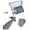 04, variant on Men's Wide Necktie Pocket Square Cuff Links Tie Clip Wedding Party Set With Box