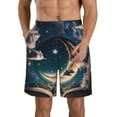 thumbnail image 1 of Fotbe Artistic Starry Sky Moon Book Trajes de Baño Estampados para Hombre, Shorts de Verano de Secado Rápido, Ropa de Playa, Bañadores-XX-Large, 1 of 6