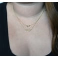 thumbnail image 4 of 14k Yellow Gold 2 Chain Line Love and Heart Charm Necklace, 4 of 5