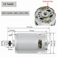 thumbnail image 5 of Rs550 DC motor 12v 14.4V 16.8v 18V 25v micro engine electric motors with 9/11/12/13/14/15 teeth high torque gear box for drill, 5 of 6