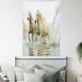 thumbnail image 4 of Animal Decor Wall Hanging Tapestry, Camargue Horses in the Water Ancient Oldest Breed in Southern France Origin Artful Photo, Bedroom Living Room Dorm Accessories, 40 X 60 Inches, by Ambesonne, 4 of 5
