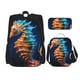 thumbnail image 1 of Easygdp Yellow Fish Seahorse Mochila para Niños y Niñas con Set de Caja de Almuerzo y Estuche para Lápices 3 en 1, Mochila Escolar Estampada para Adolescentes, 1 of 7
