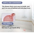 thumbnail image 4 of Paquete de 4 trampas de silicona para el cabello, protectores de drenaje para ducha con tapón de TPR, fácil instalación y limpieza de la cubierta de drenaje para baño, bañera, cocina, 4 of 8