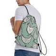 thumbnail image 4 of Yiaed Hand Drawn Chickens Print Drawstring Bags Drawstring Backpack Bulk String Back Pack Gym Sport Bag-Small, 4 of 5