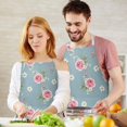 thumbnail image 3 of Pioneer Flower Floral Print Pattern Apron for Women and Men, Cotton Linen Waterproof with Pockets, Adjustable, 33x27 Inch for Kitchen, Gardening, BBQ, Salon, 3 of 6