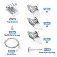 thumbnail image 2 of Charnière de Porte de Garage & Kit de Réglage à Rouleau, Ensemble de Porte de Garage 6200ZZ Rouleau Blanc Sans Couverture pour Porte de 8 x 7 Pieds, 2 of 6
