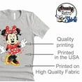 thumbnail image 3 of Watercolor Mickey Minnie Mouse Graphic Design Casual Short Sleeve Unisex Shirt (Minnie-Gray-Small), 3 of 6
