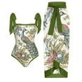 thumbnail image 3 of Joefnel Women Double-Sided Floral One Piece Swimsuits Reversible Tie Shoulder Tummy Control Bathing Suits, 3 of 4