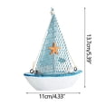 thumbnail image 3 of Barco Modelo Pequeño Lindo, Barco Modelo Exquisito, Regalo de Cumpleaños, Regalo de Fiesta, Barco de Juguete para Decoración, Modelo de Barco para Colección, Modelo de Barco para Navidad,, 3 of 3