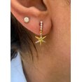 thumbnail image 3 of OM Jewels 2Ct Moissanite Round Cut Drop Dangle Earring 14K Yellow Gold Plated for Women, 3 of 4