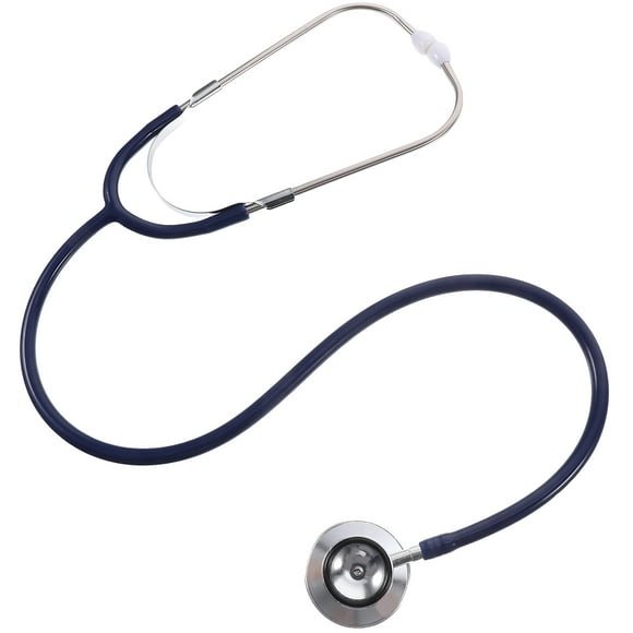 Stéthoscope Double Face Portable Aide Médicale Auscultation Appareil Stéthoscope Équipement Outil (Bleu Foncé)