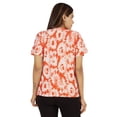 thumbnail image 4 of Moomaya Tie Dye Short Sleeve Ruching Tops For Women V-Neck Casual Jersey Tee, 4 of 8