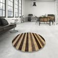 thumbnail image 3 of Ahgly Company Indoor Square Abstract Bakers Brown Abstract Area Rugs, 4' Square, 3 of 6