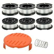 6 Pack String Trimmer Line Replacement Spool Weed Eater Cap for Black and Decker