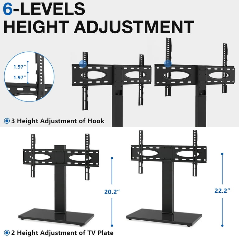 Mount-It! TV Floor Portable Pedestal Display Height Adjustable Fixed Stand  Mount Fits 13 - 42 TVs & Reviews
