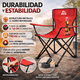 thumbnail image 2 of 4 Sillas Plegables CJR para Playa Campamento y Exteriores Rojo, 2 of 9