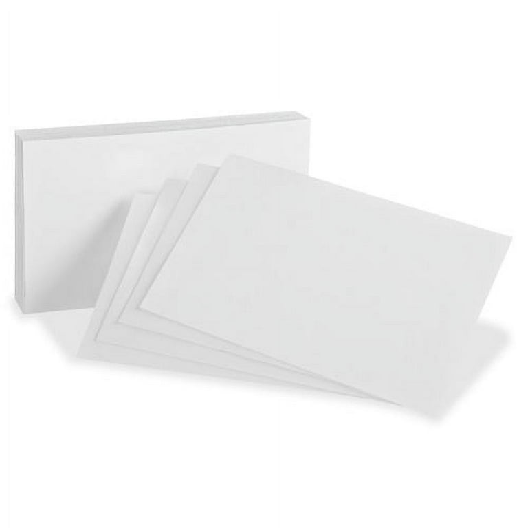 Oxford Blank Index Cards, 4 x 6, White, 100 Per Pack (40156-SP)