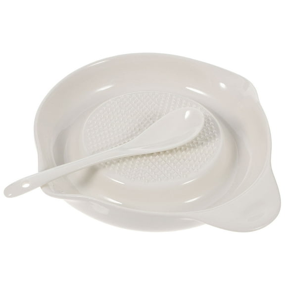 Porcelain Grater Plate Ceramic Baby Food Grinder Plate for Fruits Vegetables Ginger Garlic Onion