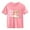 Pink, variant on Juslio Boys Letter Pattern Shirts Casual Short Sleeved Tops, Comfortable Breathable Crew Neck T Shirts Sizes 2-18