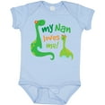 thumbnail image 3 of Inktastic My Nan Loves Me Grandson Dinosaur Boys Baby Bodysuit, 3 of 5