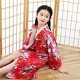 thumbnail image 2 of EnJoCho Japanese Traditional Dress Kimono Robe for Kids Girls Yukata Kimono Anime Robe Kids Baby Girls Dresses Outfits New Year Dress Up Kimono Robe Japanese Traditional, 2 of 5