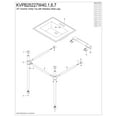 thumbnail image 3 of Kingston Brass KVPB25227W40 Dreyfuss 25" Ceramic Console Sink with Stainless Steel Legs (4-Inch, 3-Hole), White/Matte Black, 3 of 5