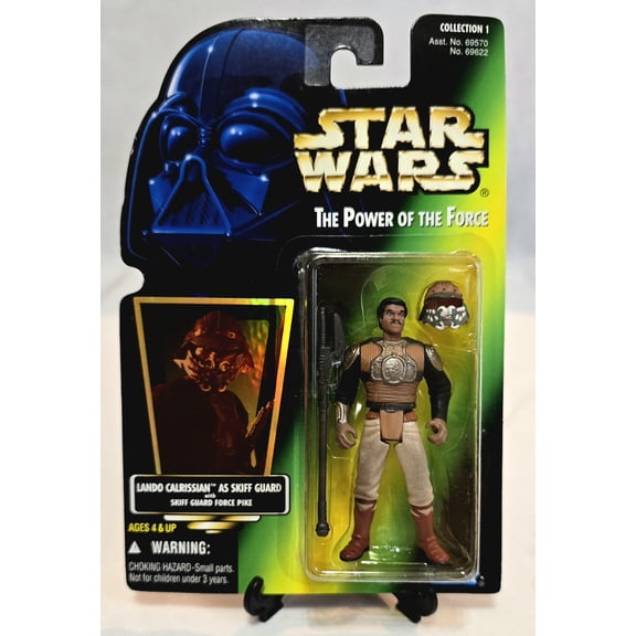 Kenner Lando Calrissian as Skiff Guard Action Figure Power of the Force Green Card Star Wars Collectible 4-inch Scale