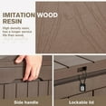 thumbnail image 4 of PINDEE 31 Gallon Resin Deck Box Waterproof Indoor Outdoor Storage Boxes for Patio Furniture Cushions and Garden Tools The appearance is exquisite, fashionable, and high-end.Brown, 4 of 8