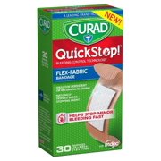 Curad Quickstop Instant Clotting Technology Flex-Fabric Bandages 30 ea Pack of 3