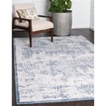 thumbnail image 2 of Unique Loom Aberdeen Collection Textured Traditional Vintage Tone Area Rug, 4 x 6 Feet, Blue/Ivory, 2 of 2