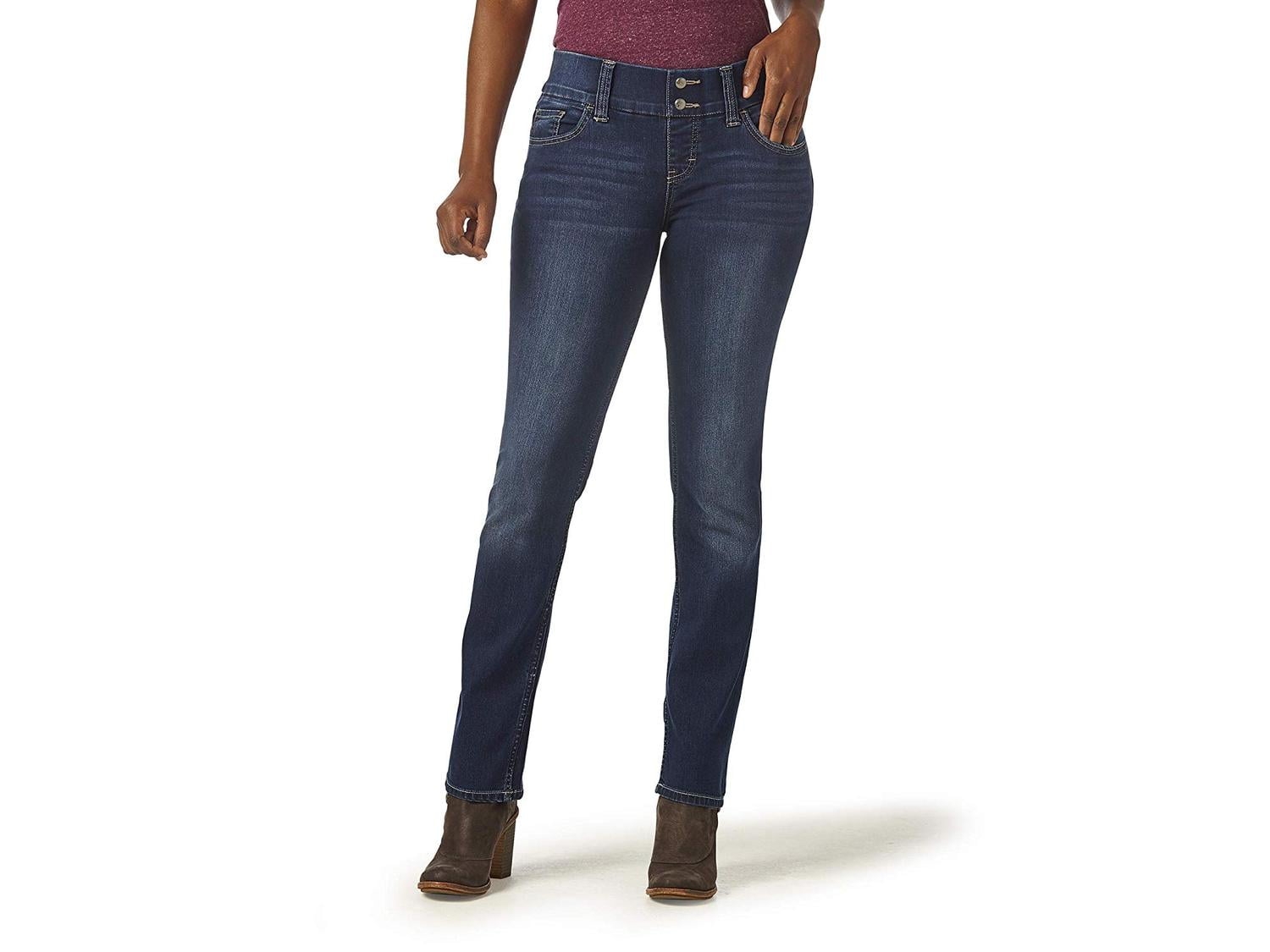 riders by lee indigo women's pull on waist smoother bootcut