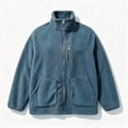 thumbnail image 6 of DYTTDG Women’s Fleece Zip-Up Jacket, Stand Collar Long Sleeve Sherpa Jacket with Chest Zipper Pocket & Front Patch Pockets, Casual Outerwear for Fall and Winter, 6 of 8