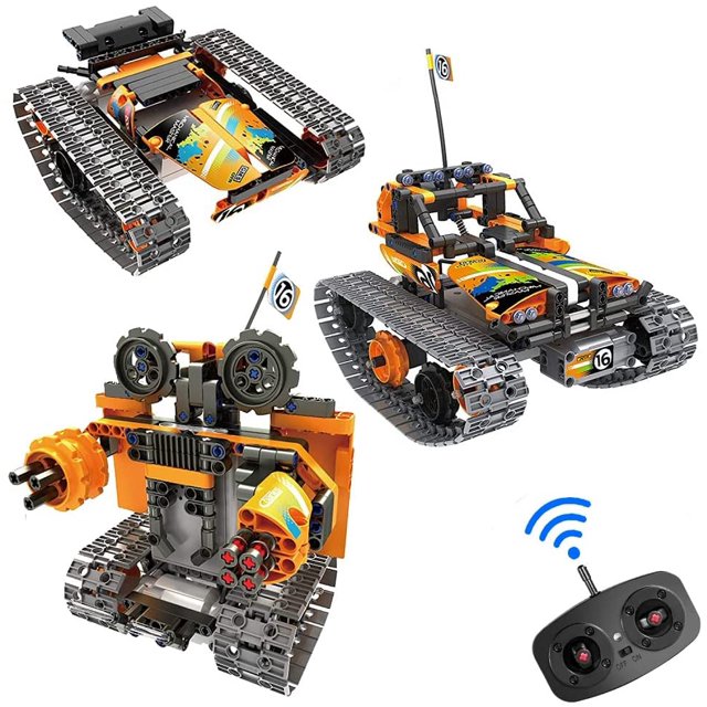 Kit de construcción de control remoto de vástago 3 en 1: coche rastreado/robot/tanque para regalo de niño de 6 a 12 años (392 piezas)... Namotu CZWJ-XM76