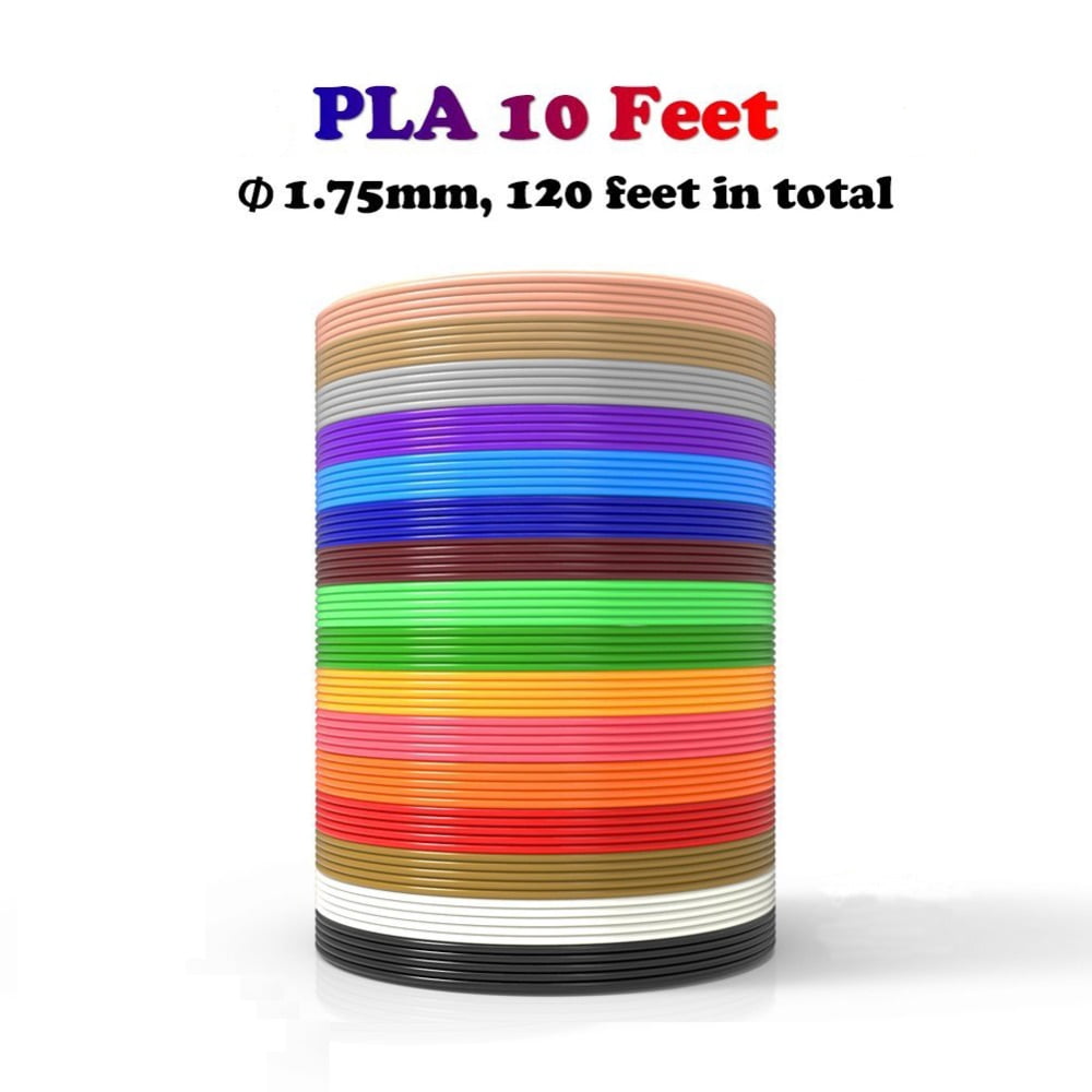 12 colors 3D Printer Material Filament PLA for 3D Pen 1.75mm Plastic Refill for 3D Drawing Printer Pen Pencil
