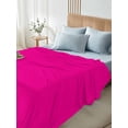 thumbnail image 4 of Twin Size Flat Sheet Only, Rose Pink Soft Brushed Microfiber Bed Sheets, Farmhouse Solid Pink Color Modern Art Hotel Quality Breathable Bedding Top Sheet, Easy Care, 66"x96", 4 of 9