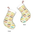 thumbnail image 3 of Daiia Colorful Mustache Print Christmas Stocking，18"Large Knitted Xmas Stocking for Kids, Family Stocking for Fireplace Christmas Holiday Party Decoration, 3 of 7