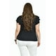 thumbnail image 3 of Blusa con volantes Roman Fashion / Tallas Extras, 1891 (Negro) negro 42, 3 of 6