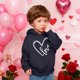 thumbnail image 4 of Sudadera con capucha y estampado de corazón de San Valentín, sudadera de manga larga para niños y niñas, chaqueta para niñas de talla mediana y grande., 4 of 7