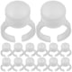 thumbnail image 1 of 100 anillos de maquillaje para pestañas, herramienta, soporte para tinta, contenedor de pigmento desechable para tatuaje de cejas, sin separación, tamaño M (blanco), 1 of 7