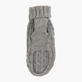 thumbnail image 6 of 51 Degrees North Cable Sweater Cosy, Autumn Sweater for Dogs, Knit Wool Construction, Charming Turtle Neck Collar, Comfort & Style, Taupe, Easy On/Off, 32 cm (12.6 in.), 6 of 11